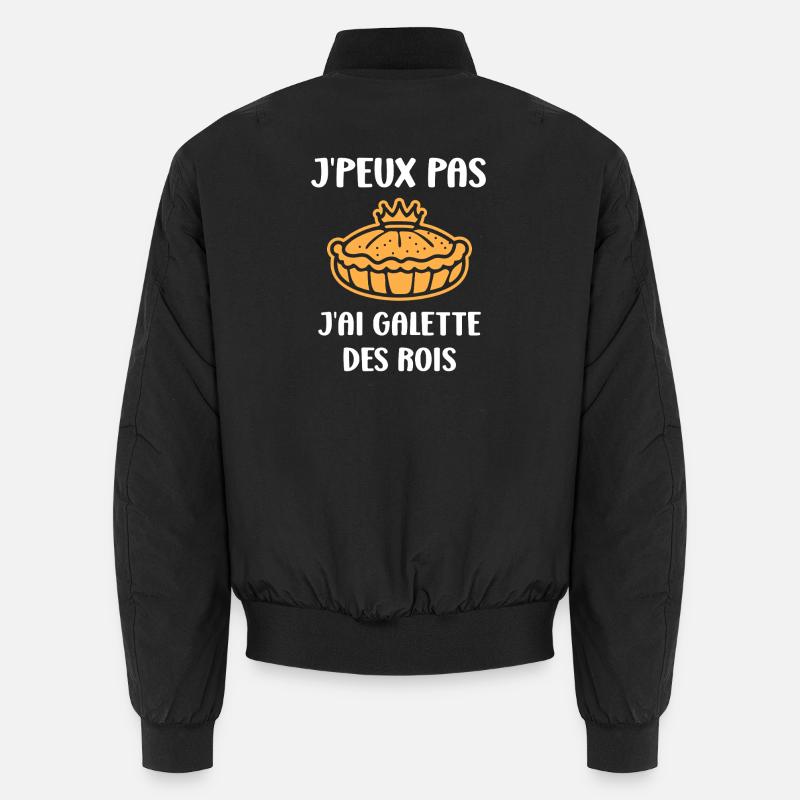 Humor galette des rois - Unisex Bomberjacke - Schwarz