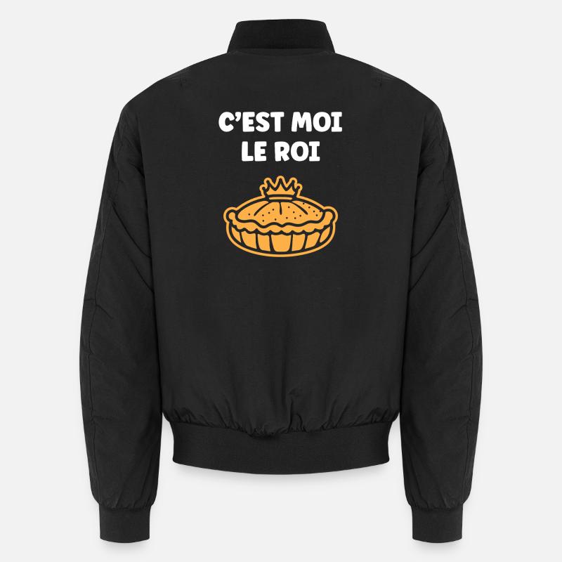 Humor galette des rois - Unisex Bomber Jacket - black