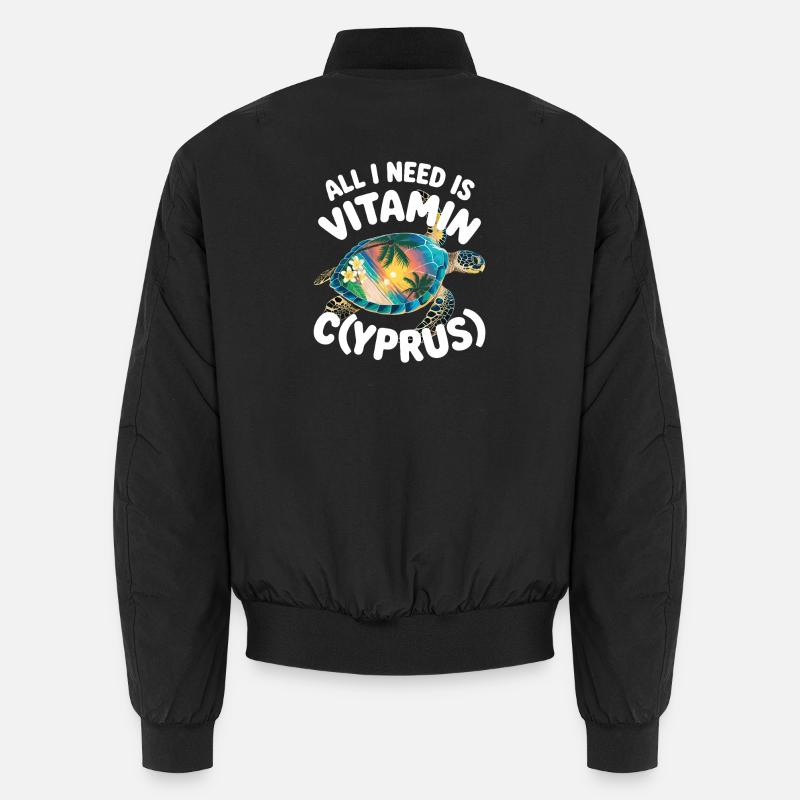 Chypre Tout ce dont j’ai besoin, c’est de vitamines Chypre Drapeau chypriote Bomber unisexe