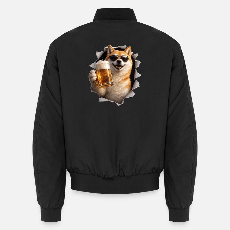 Shiba Inu Bier Unisex Bomberjacke
