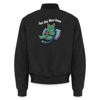 Nur Noch Ein Spiel Katze - Unisex Bomberjacke - Schwarz - Hinten - AI Model Male 185 light (185cm)