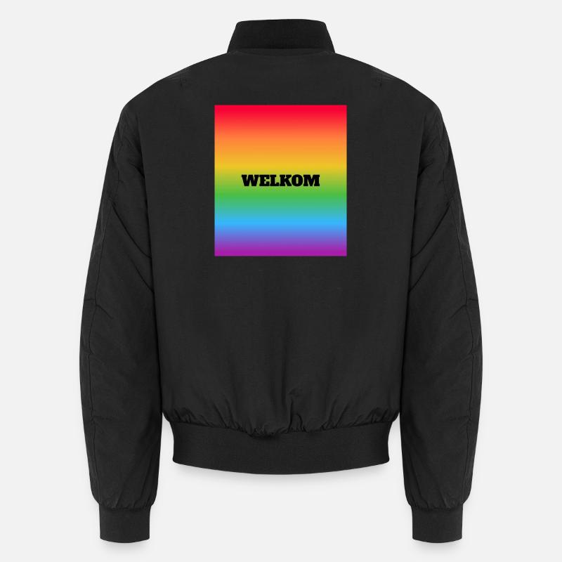 LGBT safe space welcome Welkom Dutch Unisex Bomber Jacket