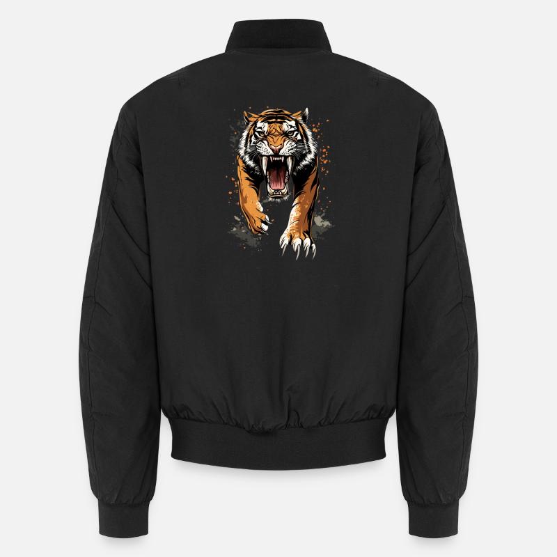 Saber-toothed tiger Smilodon Big cat Sabertooth tiger Unisex Bomber Jacket