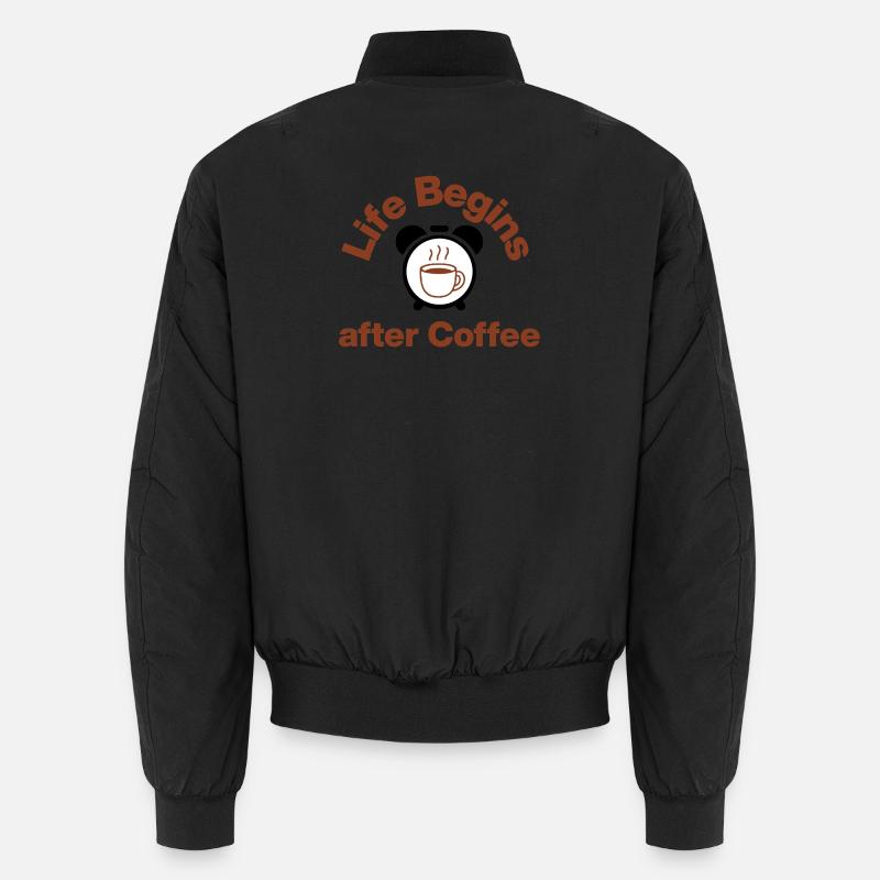 Life Begins after Coffee, Coffee Lovers Unisex Bomber Jacket