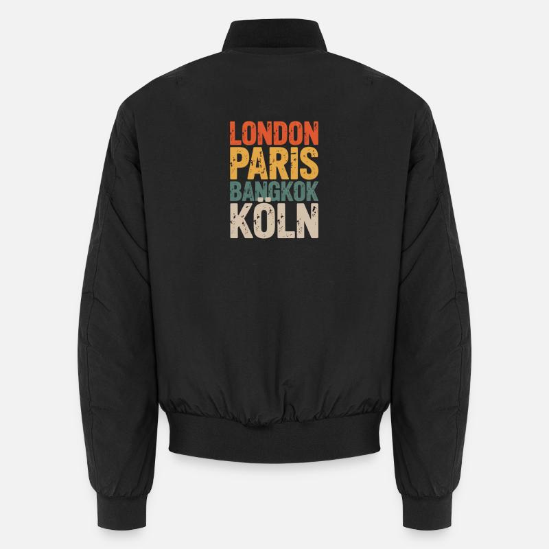 Cologne - Unisex Bomber Jacket - black