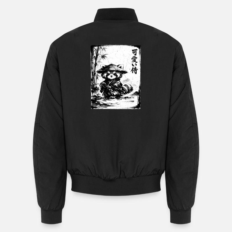 Dessin à l’encre de samouraï Red Panda Sumi-e Bomber unisexe