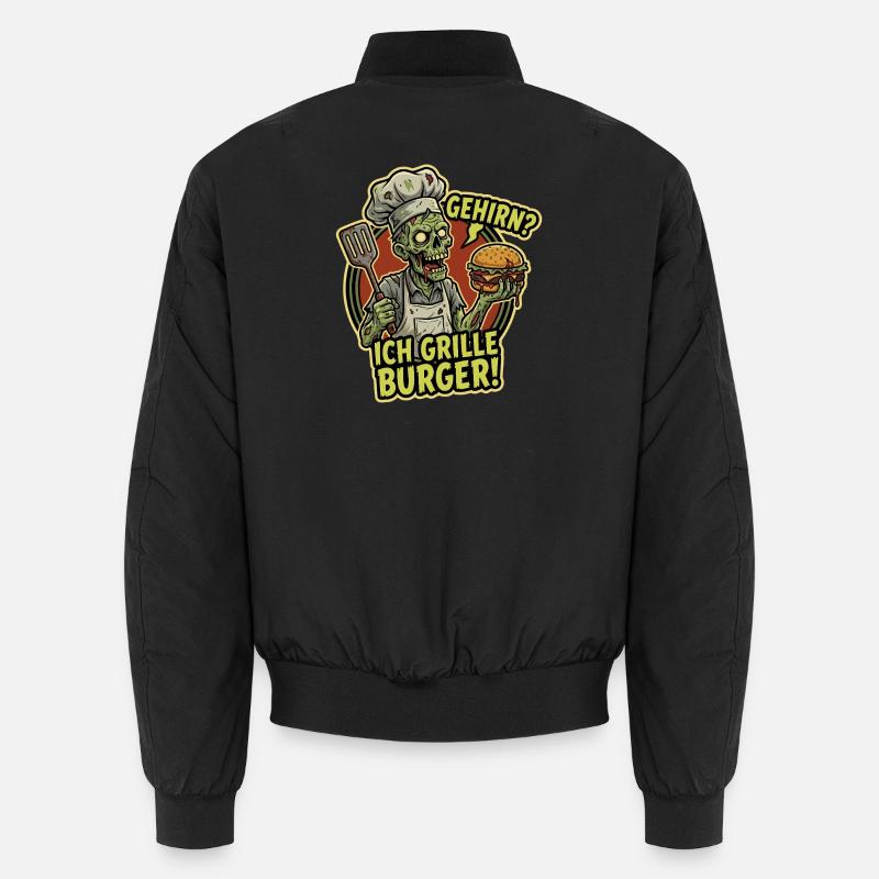 GehirnChef Grille Burger Unisex Bomberjacke