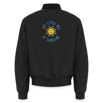 RAY_OF_SUN_BLUE - Unisex Bomberjacke - Schwarz - Hinten - AI Model Male 185 light (185cm)