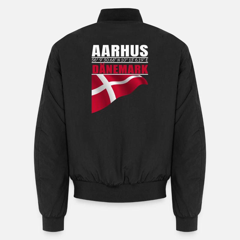 Aarhus - Unisex Bomberjacke - Schwarz