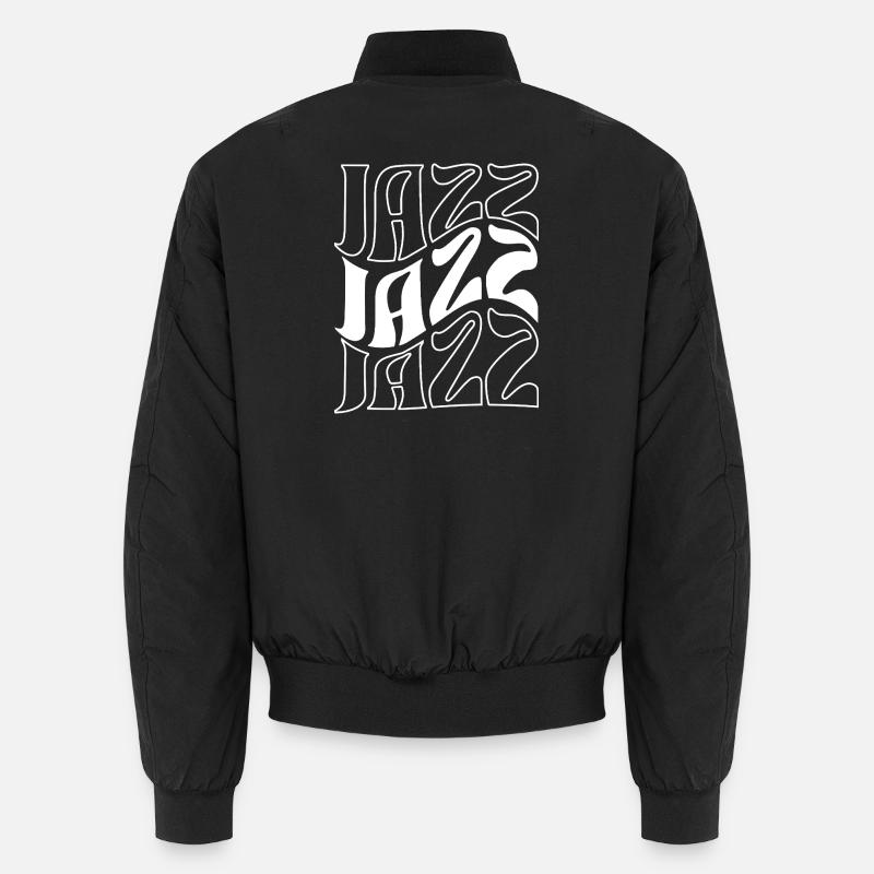 Silhouette en gras de Jazz - Bomber unisexe - noir