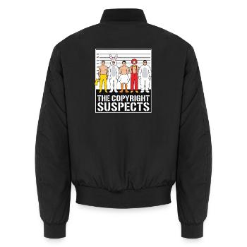 the copyright suspects - Bomber unisexe - noir - Dos - AI Model Male 185 light (185cm)
