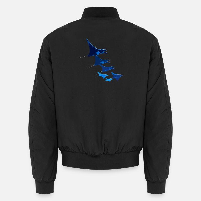 Manta Rochen Teufelsrochen Stachelrochen Taucher Unisex Bomberjacke