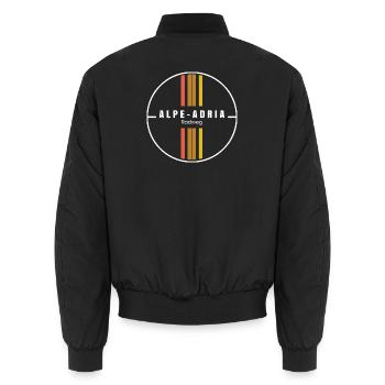 Piste cyclable Alpe-Adria - Bomber unisexe - noir - Dos - AI Model Male 185 light (185cm)