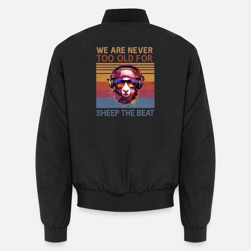 Atmosphaera rétro de mouton - Bomber unisexe - noir