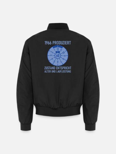 1966 Geboren 60. Geburtstag Auto Tuning HU Zustand - Unisex Bomberjacke - Schwarz