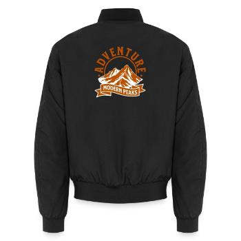 Sommets d’aventure montagnards modernes - Bomber unisexe - noir - Dos - AI Model Male 185 light (185cm)