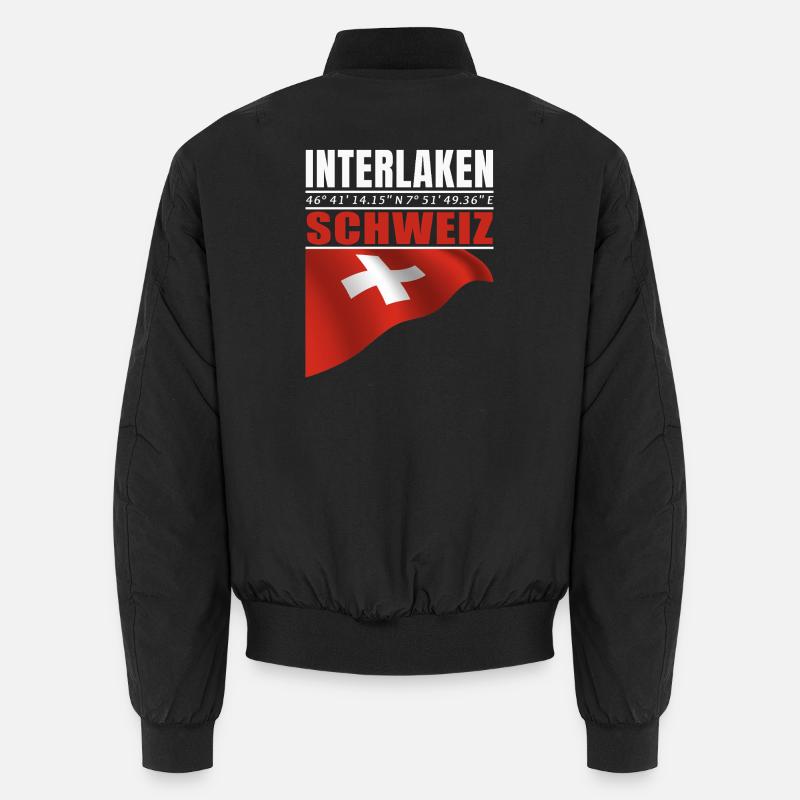 Interlaken - Unisex Bomberjacke - Schwarz