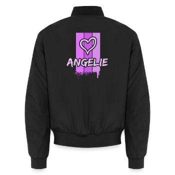 Angelie Angelie - Unisex Bomberjacke - Schwarz - Hinten - AI Model Male 185 light (185cm)