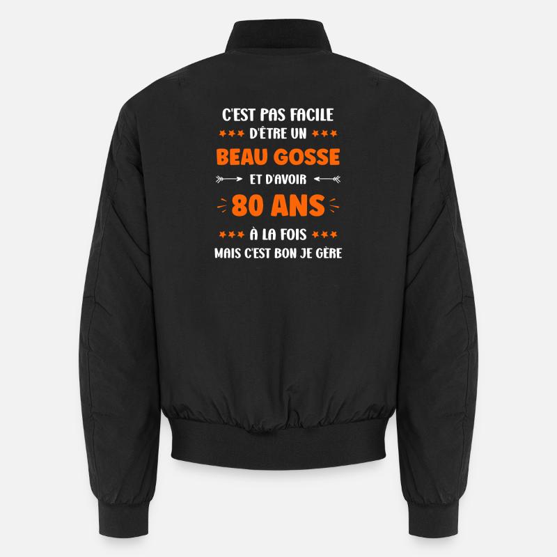 80 years - Unisex Bomber Jacket - black