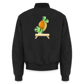 Gymnastique de la Tortue Fitness - Bomber unisexe - noir - Dos - AI Model Male 185 light (185cm)
