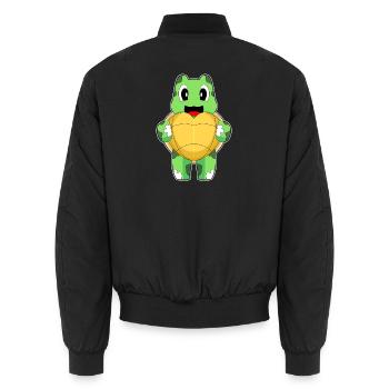 Turtle Heart - Unisex Bomber Jacket - black - Back - AI Model Male 185 light (185cm)
