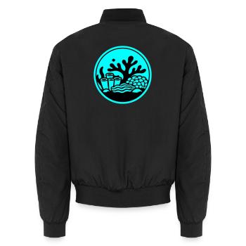 Korallen Symbol Korallenriff Ozean - Unisex Bomberjacke - Schwarz - Hinten - AI Model Male 185 light (185cm)