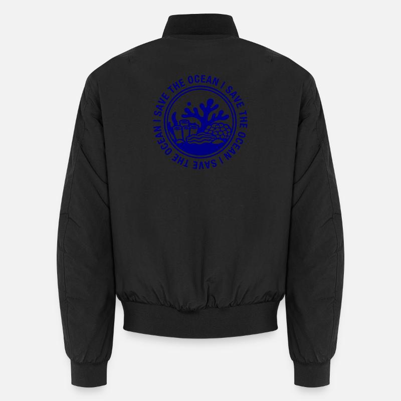 Save the Ocean - Unisex Bomber Jacket - black