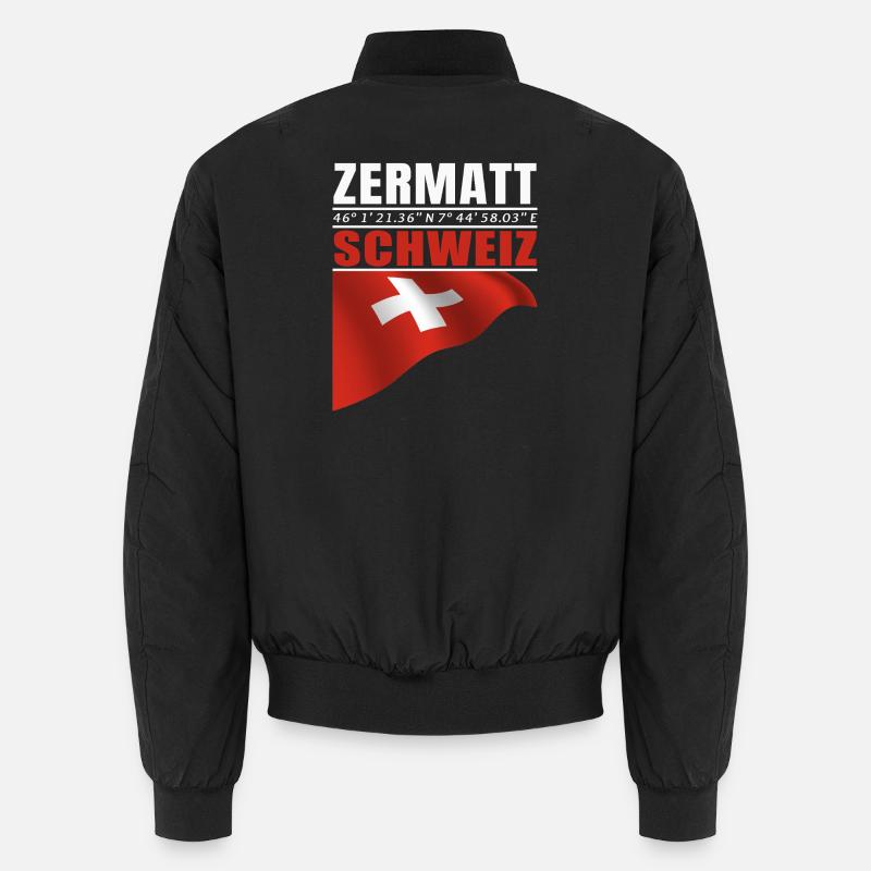 Zermatt - Unisex Bomberjacke - Schwarz