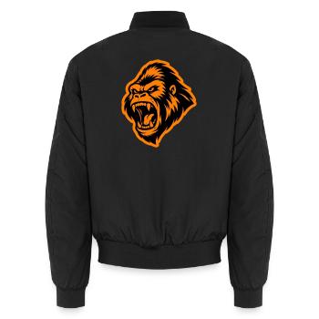 Tête de gorille - Bomber unisexe - noir - Dos - AI Model Male 185 light (185cm)