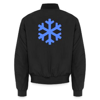Winterkristall Schneeflocke - Unisex Bomberjacke - Schwarz - Hinten - AI Model Male 185 light (185cm)