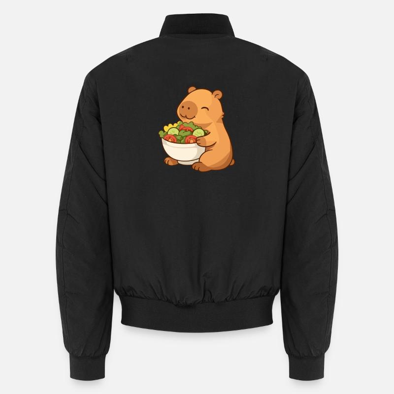 Capybara avec saladière colorée Bomber unisexe