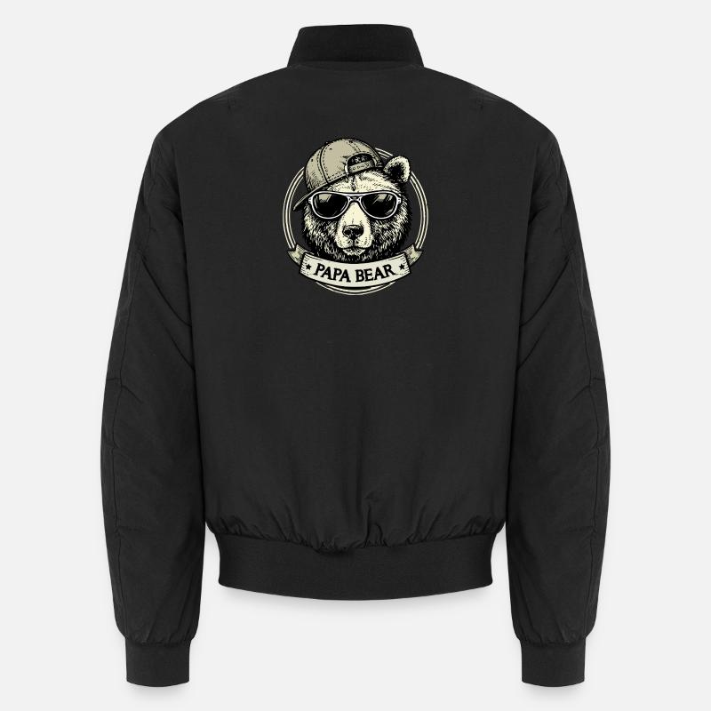 Papa Bear Cadeau rétro rétro Cool Dad Papa Bomber unisexe