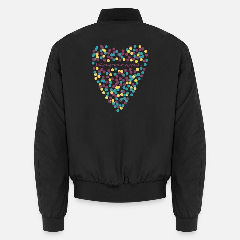 Karneval mit Herz - Unisex Bomberjacke - Schwarz