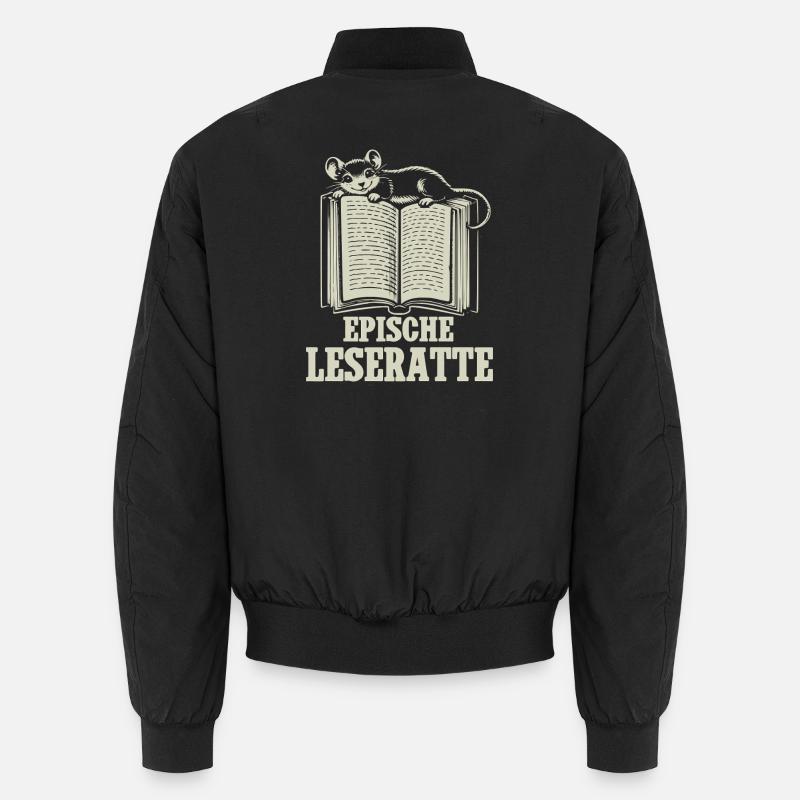 Epic Bookworm - Unisex Bomber Jacket - black