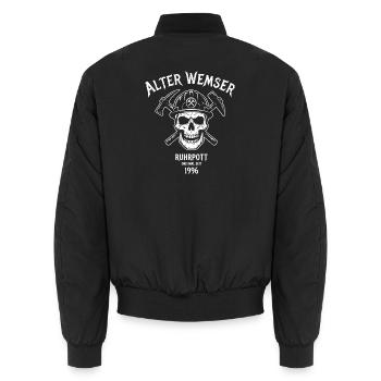 1996 Birthday Gift for Real Ruhrpott Guys - Unisex Bomber Jacket - black - Back - AI Model Male 185 light (185cm)