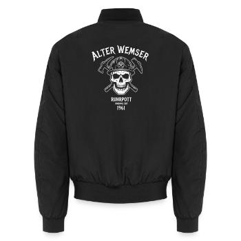 1961 Geburtstag Geschenk für echte Ruhrpott Typen - Unisex Bomberjacke - Schwarz - Hinten - AI Model Male 185 light (185cm)