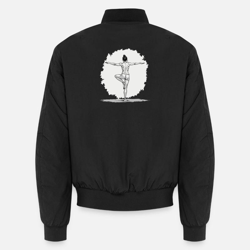 Yoga Exercise Balance Mindfulness and Relaxation Unisex Bomber Jacket