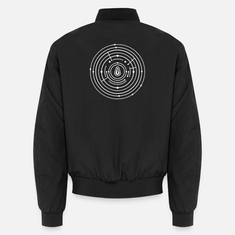 Crop Circle Planet System Abstract Vector Unisex Bomber Jacket