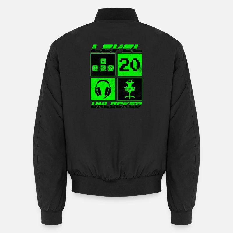 level 20 unlocked - Unisex Bomberjacke - Schwarz