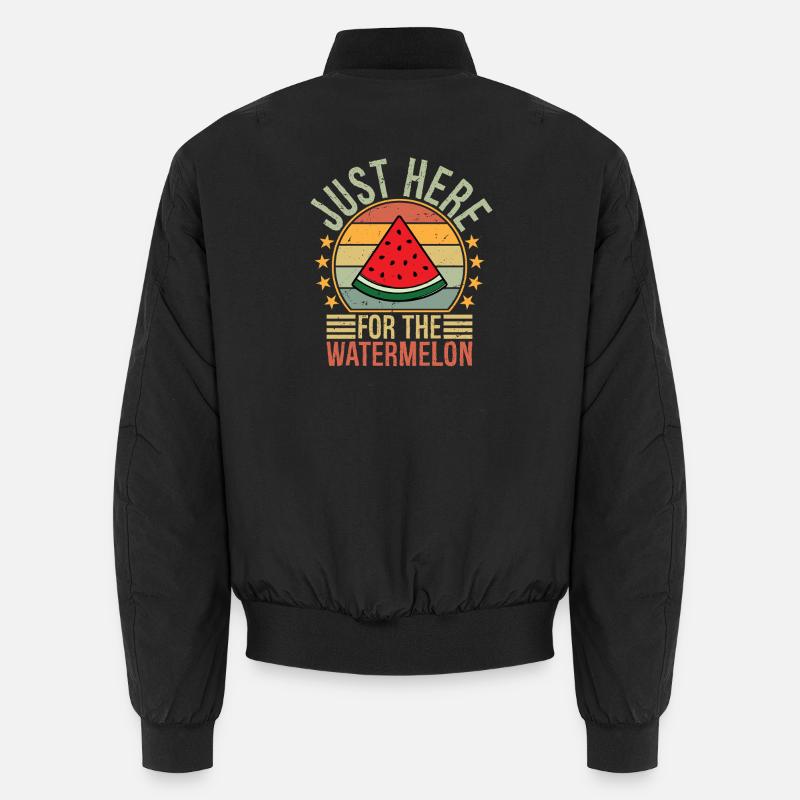 just here for the watermelon - Unisex Bomberjacke - Schwarz