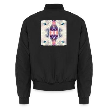 Kaléidoscope des loups arctiques - Bomber unisexe - noir - Dos - AI Model Male 185 light (185cm)