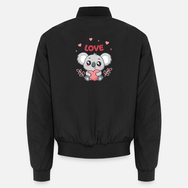 Koala Coeur Love Doux Bomber unisexe