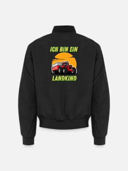Traktor - Ich bin ein Landkind - Unisex Bomberjacke - Schwarz