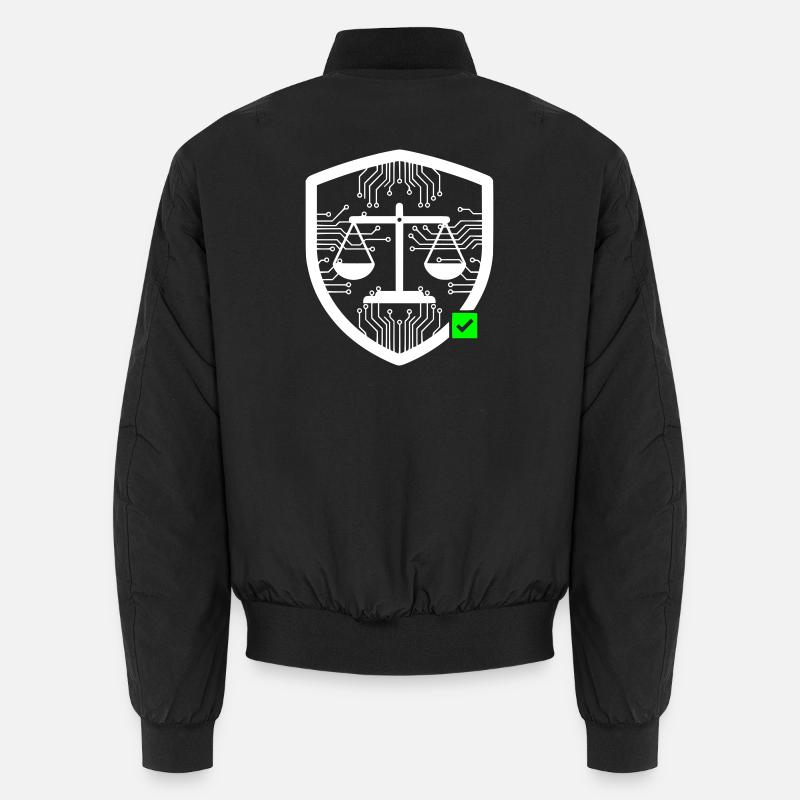 Cyber Security Shield Libra Tech Vector Unisex Bomber Jacket