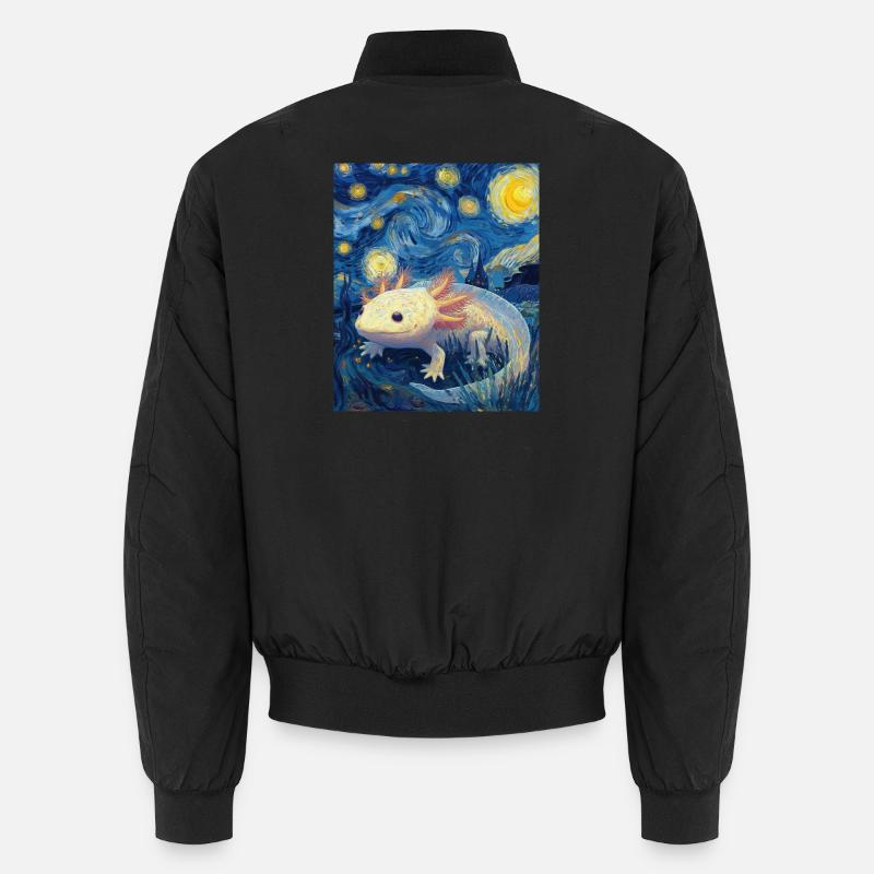 Axolotl Van Gogh Starry Night Unisex Bomberjacke