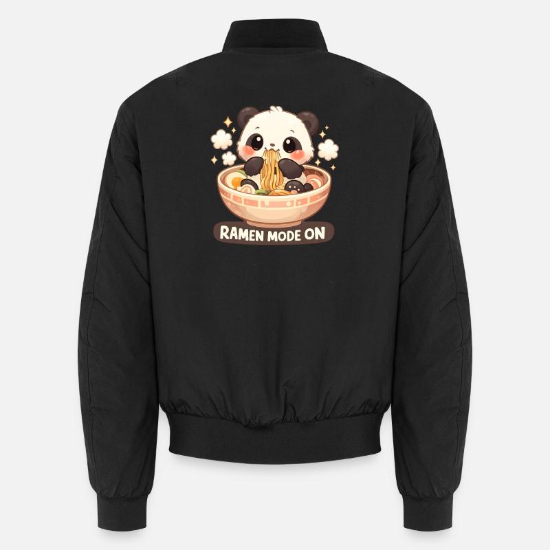 Ramen Panda Mode On Unisex Bomber Jacket