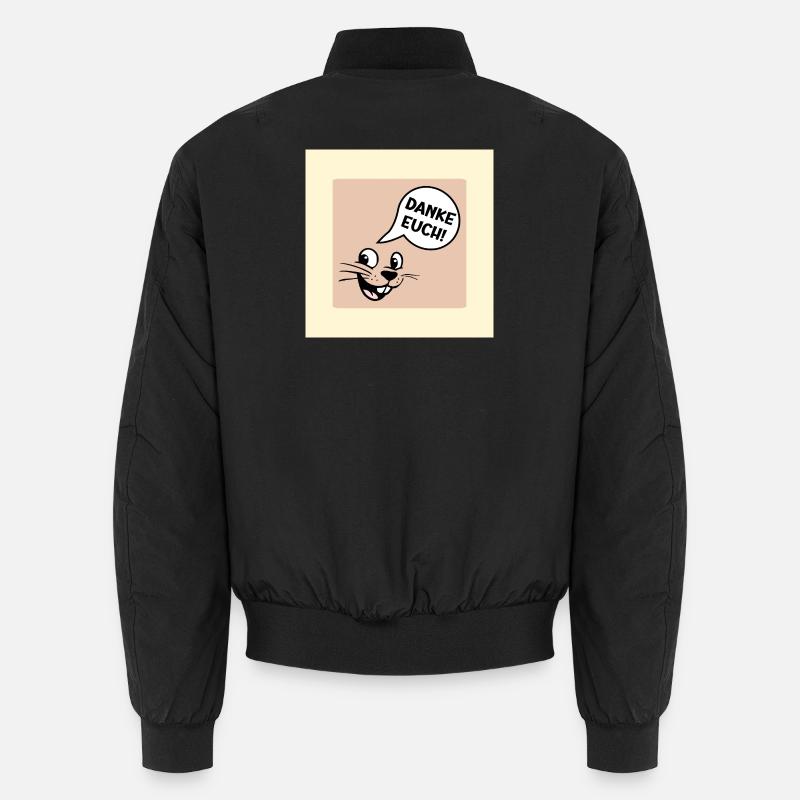 Thank you goodbye - Unisex Bomber Jacket - black