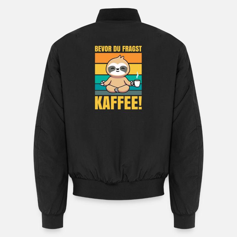 Before you ask Coffee Sloth Unisex Bomber Jacket