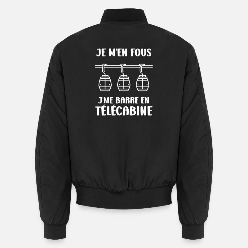Focus en télécabine à trois cabines - Bomber unisexe - noir