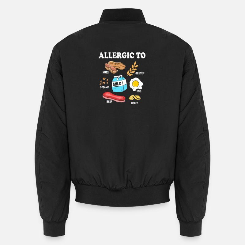 Allergie Lebensmittel - Unisex Bomberjacke - Schwarz